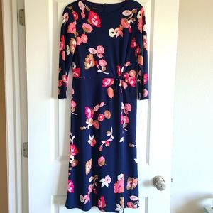 Floral Twist Waisted Dress